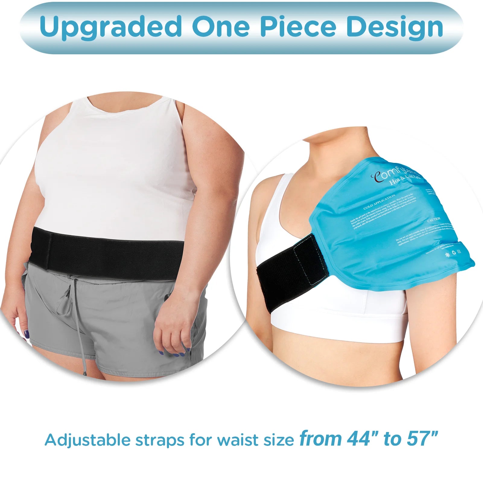 Large Ice Pack for Back Pain, Reusable Gel Hot Cold Therapy for Lumbar, Hips, Knee, Shoulder