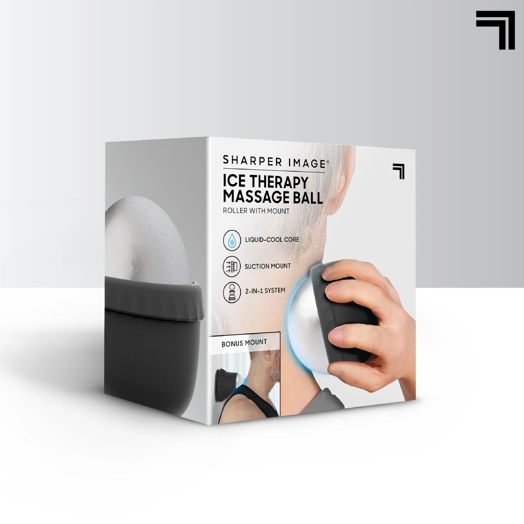 ® Ice Therapy Massage Ball with Wall Mount, Black