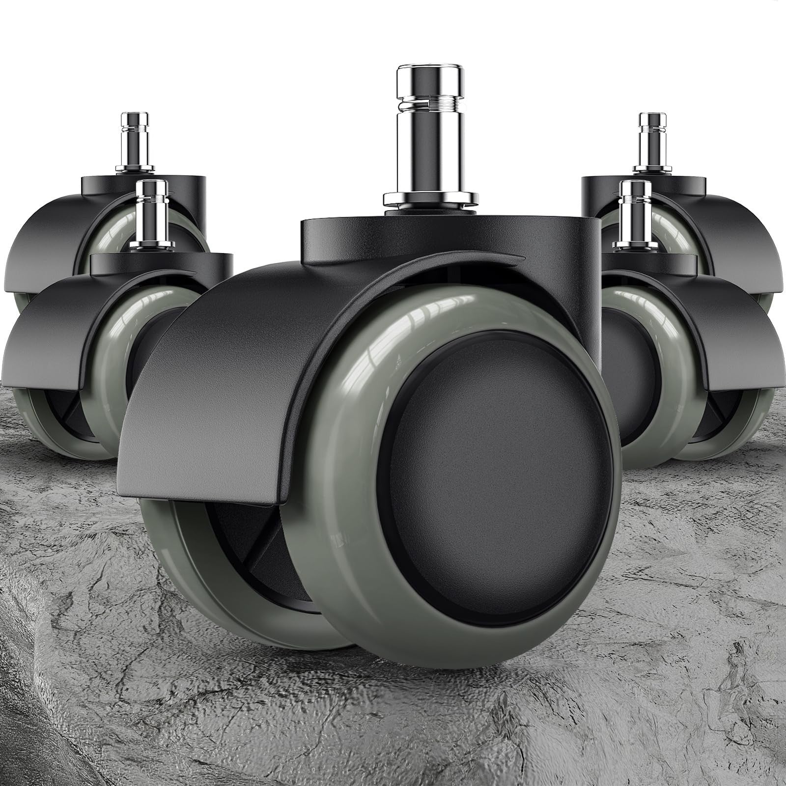 Pchero Office Chair Wheels Replacement for IKEA Chairs, 10Mm Stem (Set of 5),...