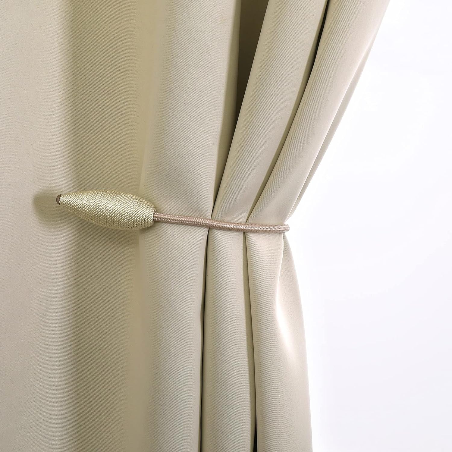 Cream Blackout Curtains for Bedroom Living Room Window, Black Out Thermal Curtains & Drapes, Grommet Solid Thermal Insulated Soundproof Curtains, 2 Panels 52X108