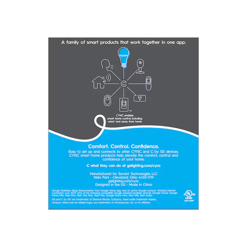 Cync Outdoor 90 -Watt EQ PAR38 Full Spectrum Dimmable Smart LED Spot Flood Light Bulb