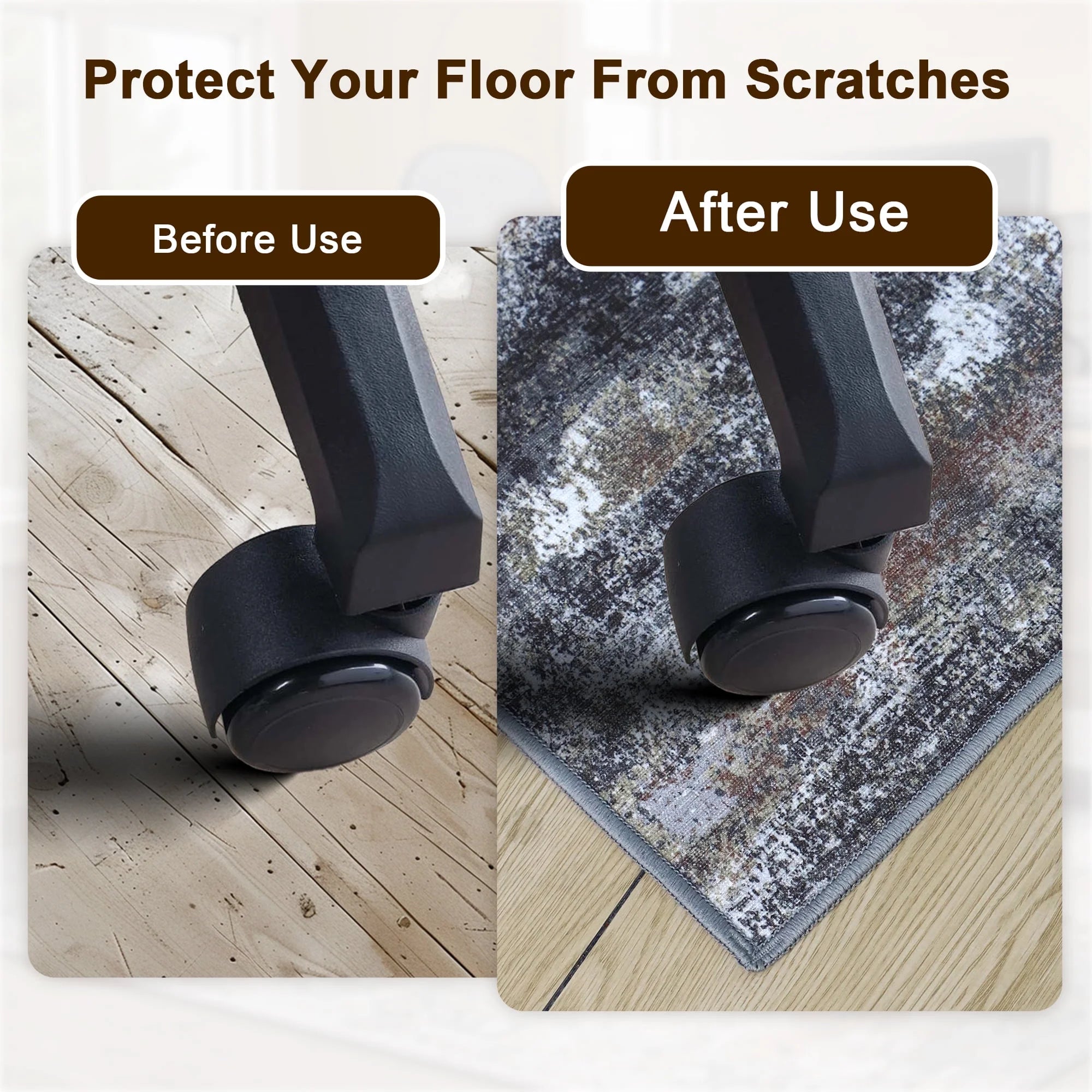 36"X 48" Protective Flooring Office Chair Mat for Hardwood Floor and Tile Floor, Heavy Duty Desk Chair Mat for Carpets, anti Slip Office Floor Mats for Rolling Chairs, Low Pile under Desk Rug