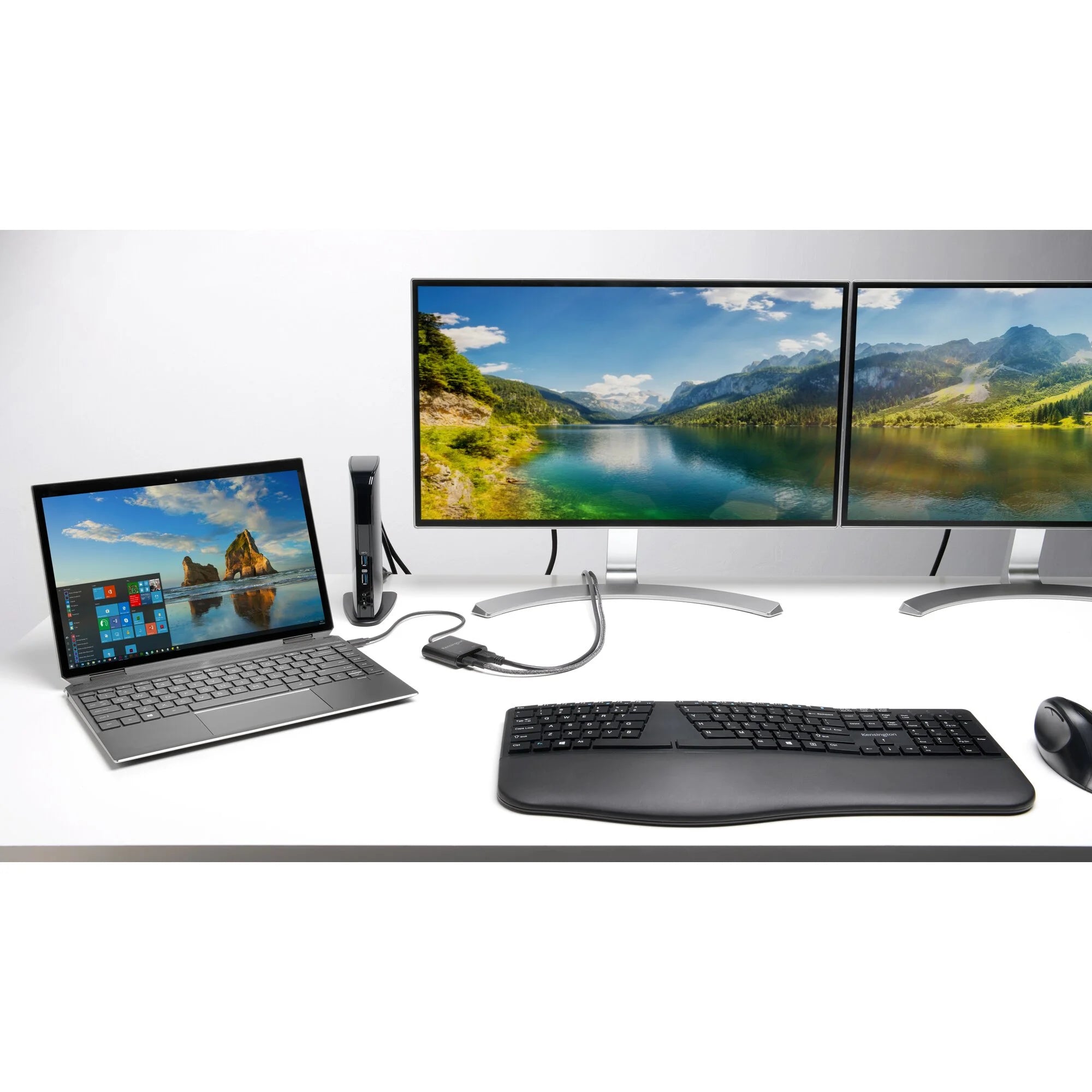 K75401US Pro Fit Ergo 18.98 In. X 9.92 In. X 1.5 In. Wireless Keyboard - Black