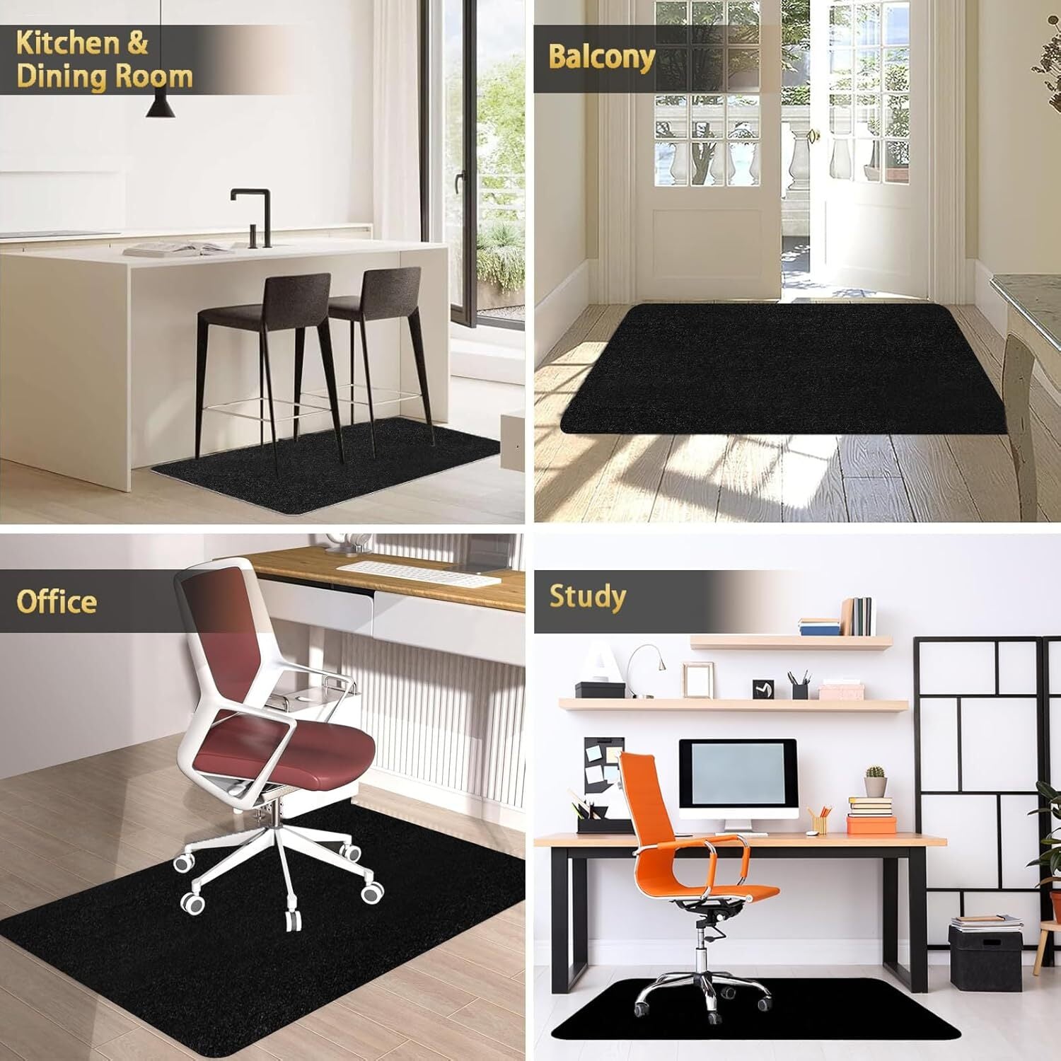 Protective Mat for Tile Hardwood Floor Rolling Desk Chair Gaming No Slip Office