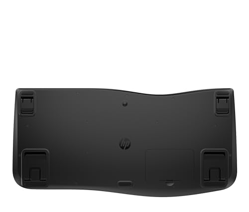 HP 680 Comfort Dual-Mode Keyboard, Microsoft Copilot, Adjustable, HP Unifying Dongle, 2.4G Bluetooth, Black, 8T6L8AA