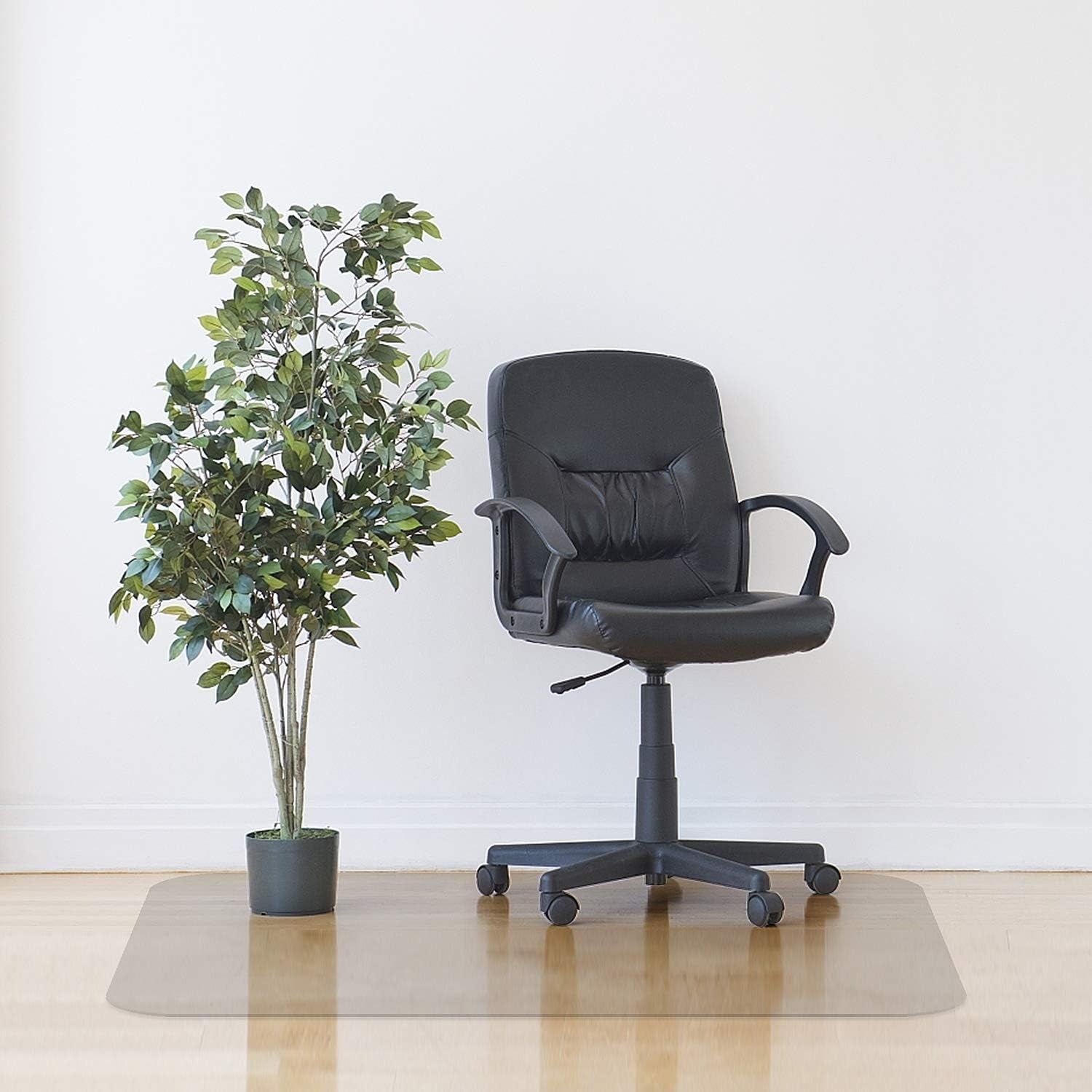 Office Chair Mat for Hard Floors 36 X 48, Clear PVC Hardwood Floor Mat, Durable Plastic Floor Protector for Home and Office Use (36" X 48" Rectangle)