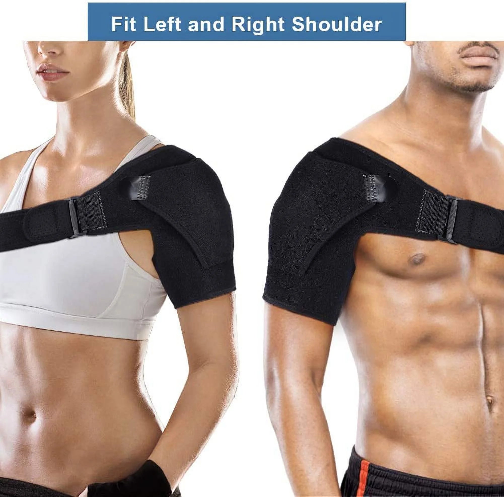 Shoulder Brace for Torn Rotator Cuff, AC Joint Pain Relief - Arm Immobilizer Wrap,Recovery Shoulder Brace, Ice Pack Pocket, Stability Strap, Recovery Shoulder Brace, Ice Pack Pocket, Stability Strap