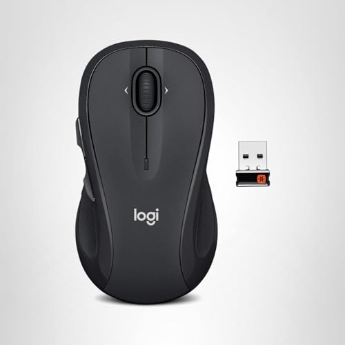 Logitech M510 Wireless Mouse, Mouse for Laptop and PC with USB Unifying Receiver, Programmable Buttons - Graphite