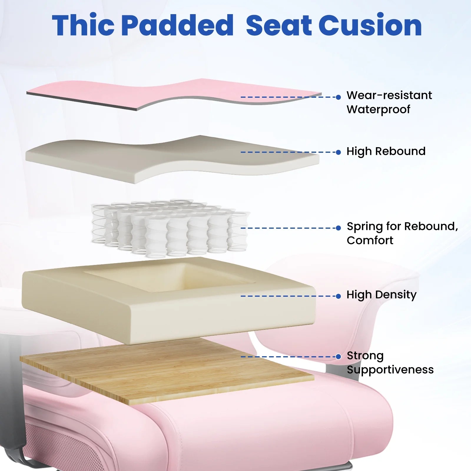 Big and Tall Office Chair 450Lbs, Executive Computer Desk Chair with Massage Ergonomic Leather Chair with Footrest Reclining Desk Office Chair with Lumbar Support for Home Office