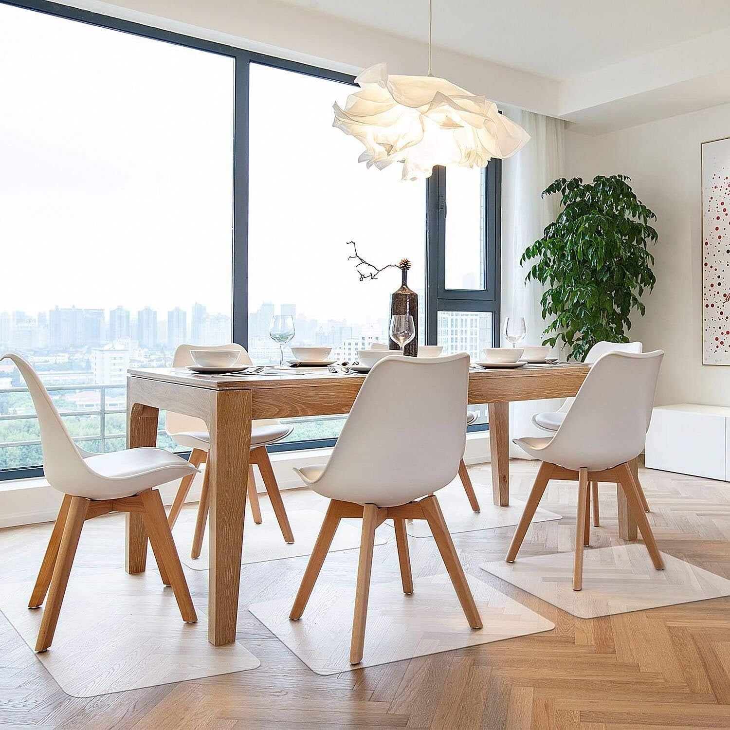 Office Chair Mat for Hard Floors 36 X 48, Clear PVC Hardwood Floor Mat, Durable Plastic Floor Protector for Home and Office Use (36" X 48" Rectangle)