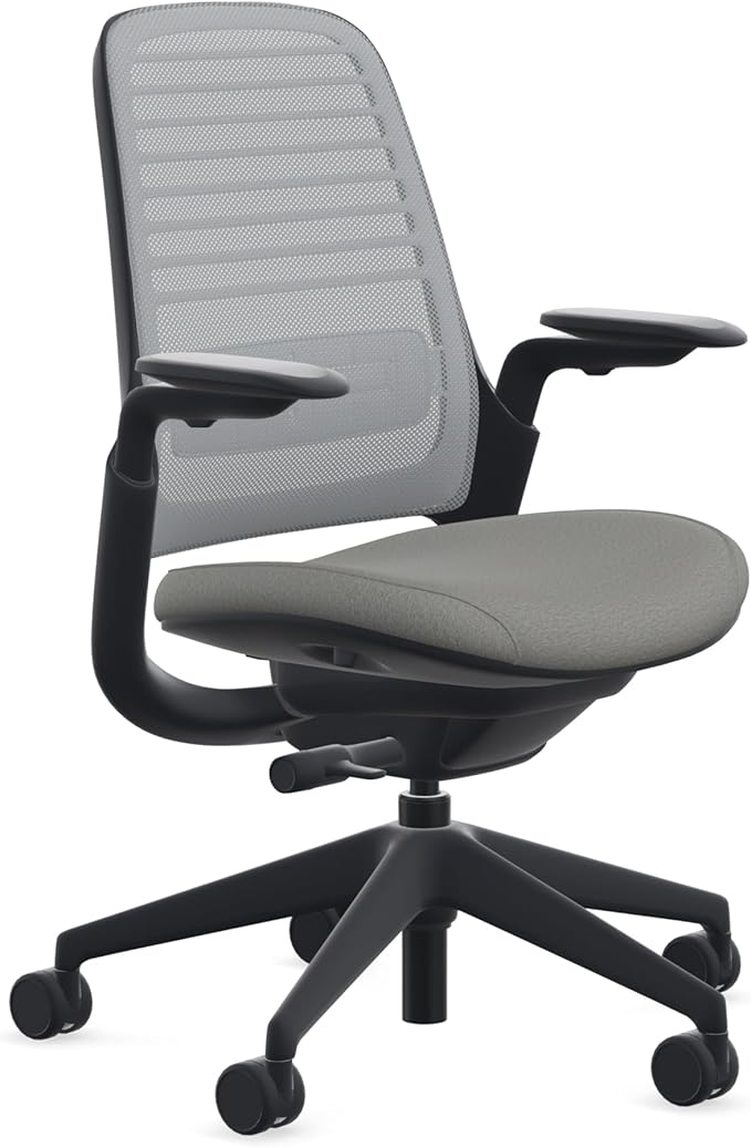 Steelcase Series 1 Office Chair - Ergonomic Work Chair with Wheels for Carpet - Helps Support Productivity - Weight-Activated Controls, Back Supports & Arm Support - Easy Assembly