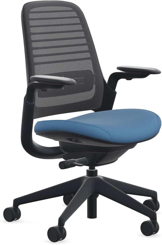 Steelcase Series 1 Office Chair - Ergonomic Work Chair with Wheels for Carpet - Helps Support Productivity - Weight-Activated Controls, Back Supports & Arm Support - Easy Assembly