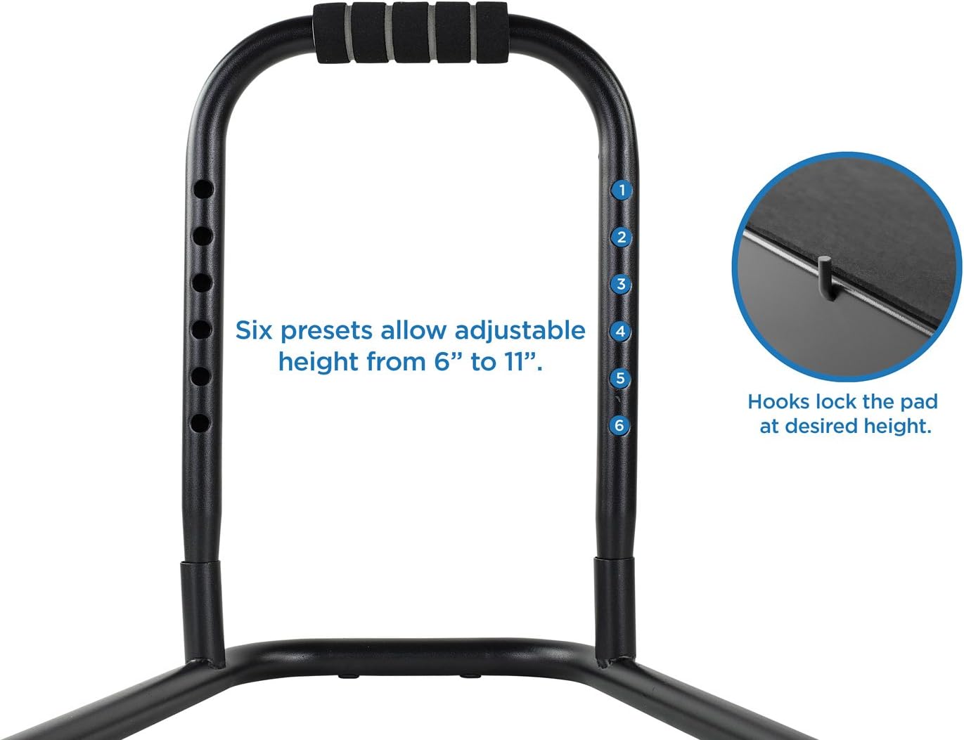 Mount-It! Height Adjustable Foot Rest for Standing and Sitting, Freestanding Under The Desk Footrest with Handle and Six Height Settings, Anti-Slip Padded Surface