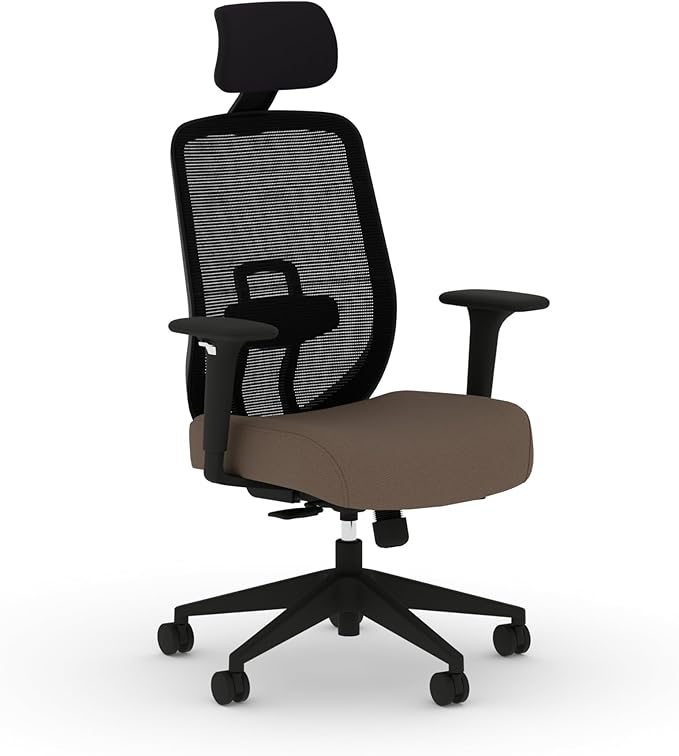 HON Altern Ergonomic Office Chair with Headrest, Arms, Wheels, Foam Cushion Seat, Mid Back Home Office Desk Chair Comfy, Height Adjustable Arms, Synchro-Tilt