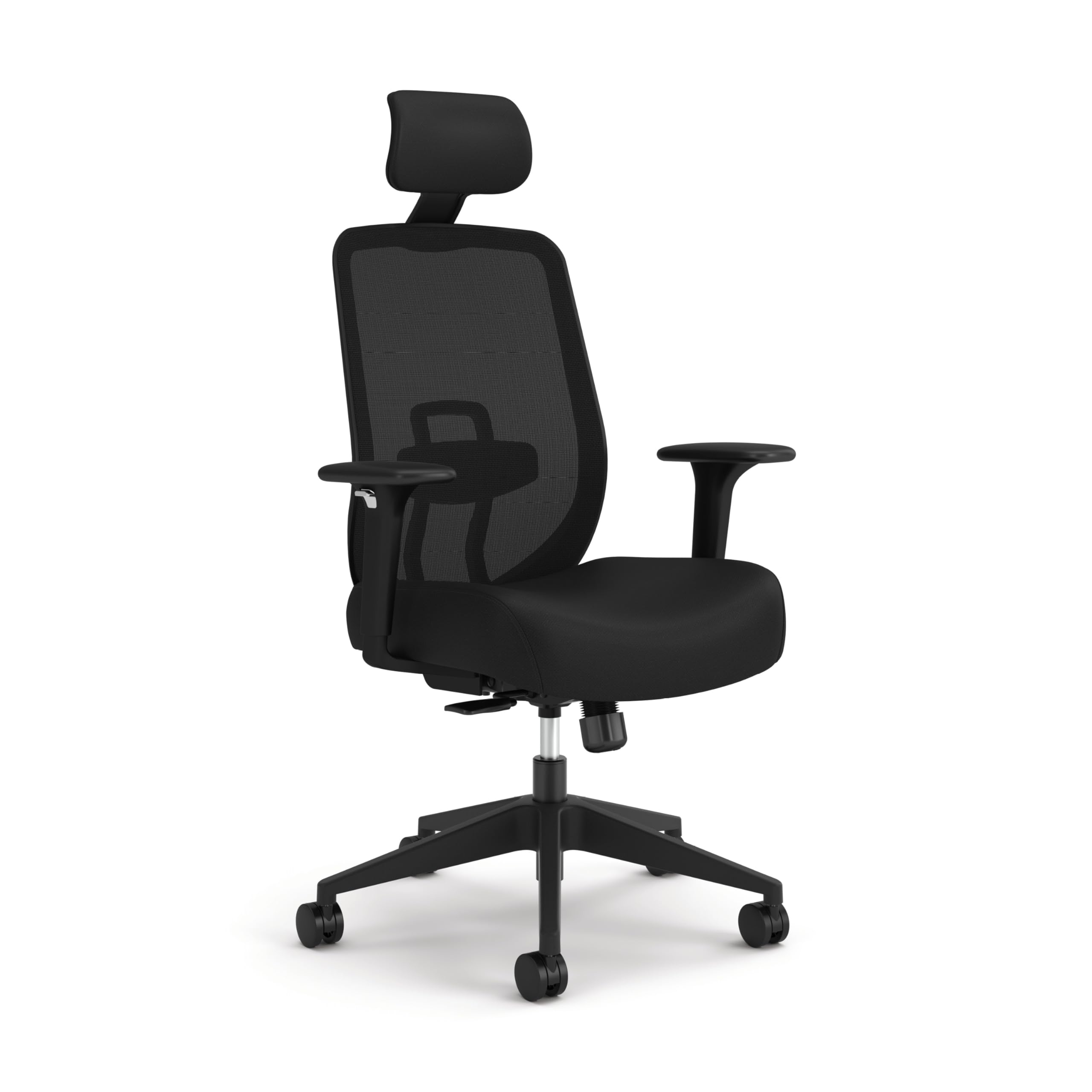 HON Altern Ergonomic Office Chair with Headrest, Arms, Wheels, Foam Cushion Seat, Mid Back Home Office Desk Chair Comfy, Gaming Chair, Height Adjustable Arms, Synchro-Tilt, Seat-Slide, Black