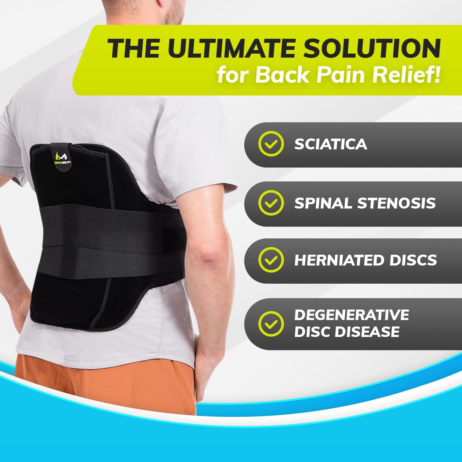 LSO Back Brace for Herniated, Degenerative & Bulging Disc Pain Relief, Sciatica, Spine Stenosis | Medical Lumbar Support Device for Post Surgery & Fractures with Hot/Cold Therapy (2XL)