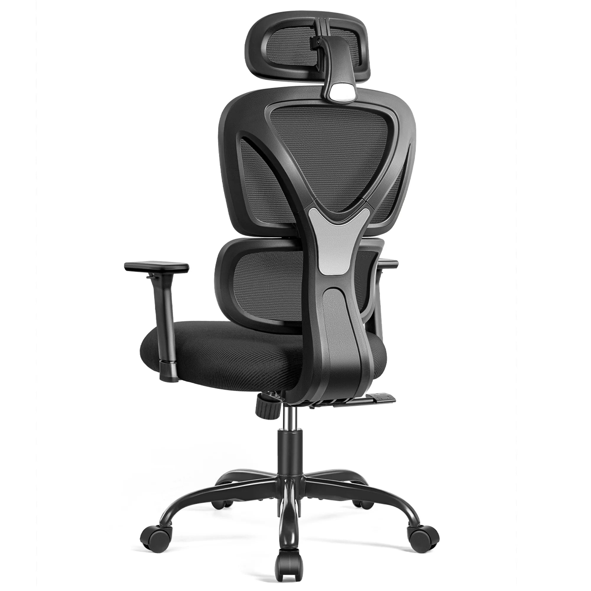 Ergonomic Office Chair, High Back Adjustable Computer Desk Chair with Lumbar Support, 500Lb, Black