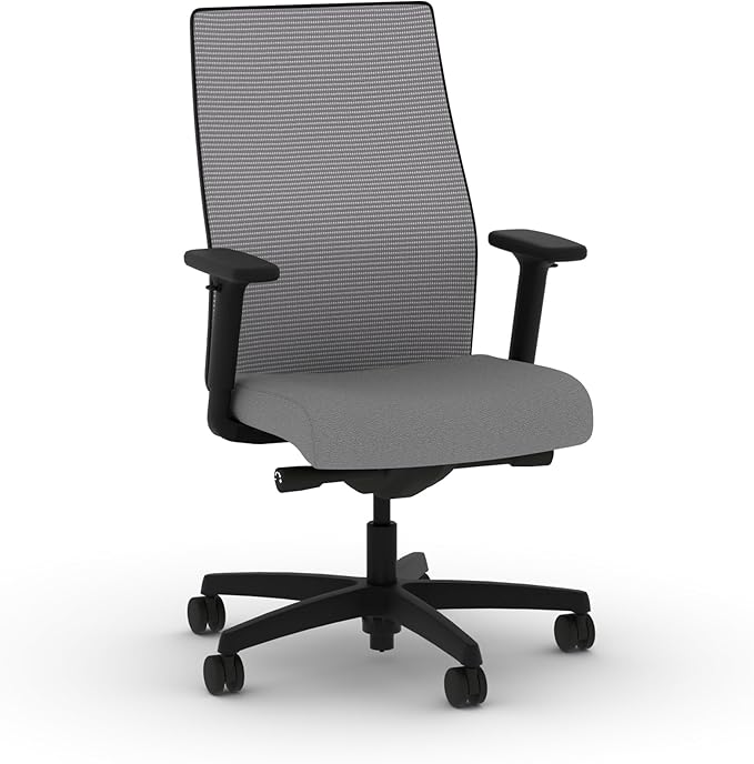 HON Ignition 2.0 Mid Back Task Chair, Standard Synchro-Tilt Control, Office Chair with Lumbar Support, Height and Width Adjustable Arms