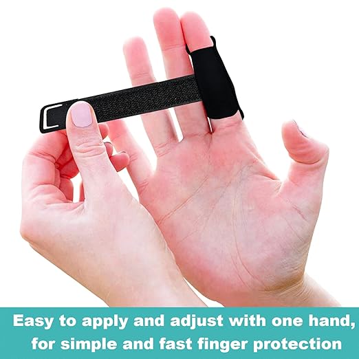 Finger Splint & Thumb Brace - Adjustable Support for Trigger Finger, Mallet Finger, Arthritis & Sports Injuries (Medium)