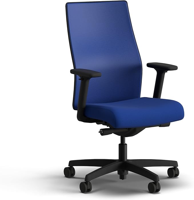 HON Ignition 2.0 Mid Back Task Chair, Standard Synchro-Tilt Control, Office Chair with Lumbar Support, Height and Width Adjustable Arms