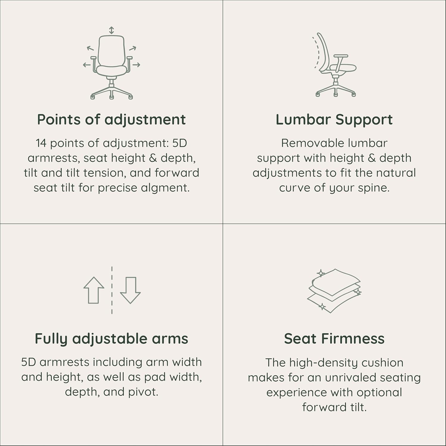 Branch Ergonomic Chair Pro - Mesh Office Chair with 14 Points of Adjustment - Height, Depth & Tilt Adjustable - 5D Armrests - Forward Tilt, Smooth Recline, and Lumbar Support