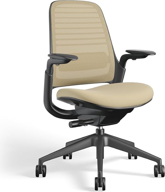 Steelcase Series 1 Office Chair - Ergonomic Work Chair with Wheels for Carpet - Helps Support Productivity - Weight-Activated Controls, Back Supports & Arm Support - Easy Assembly