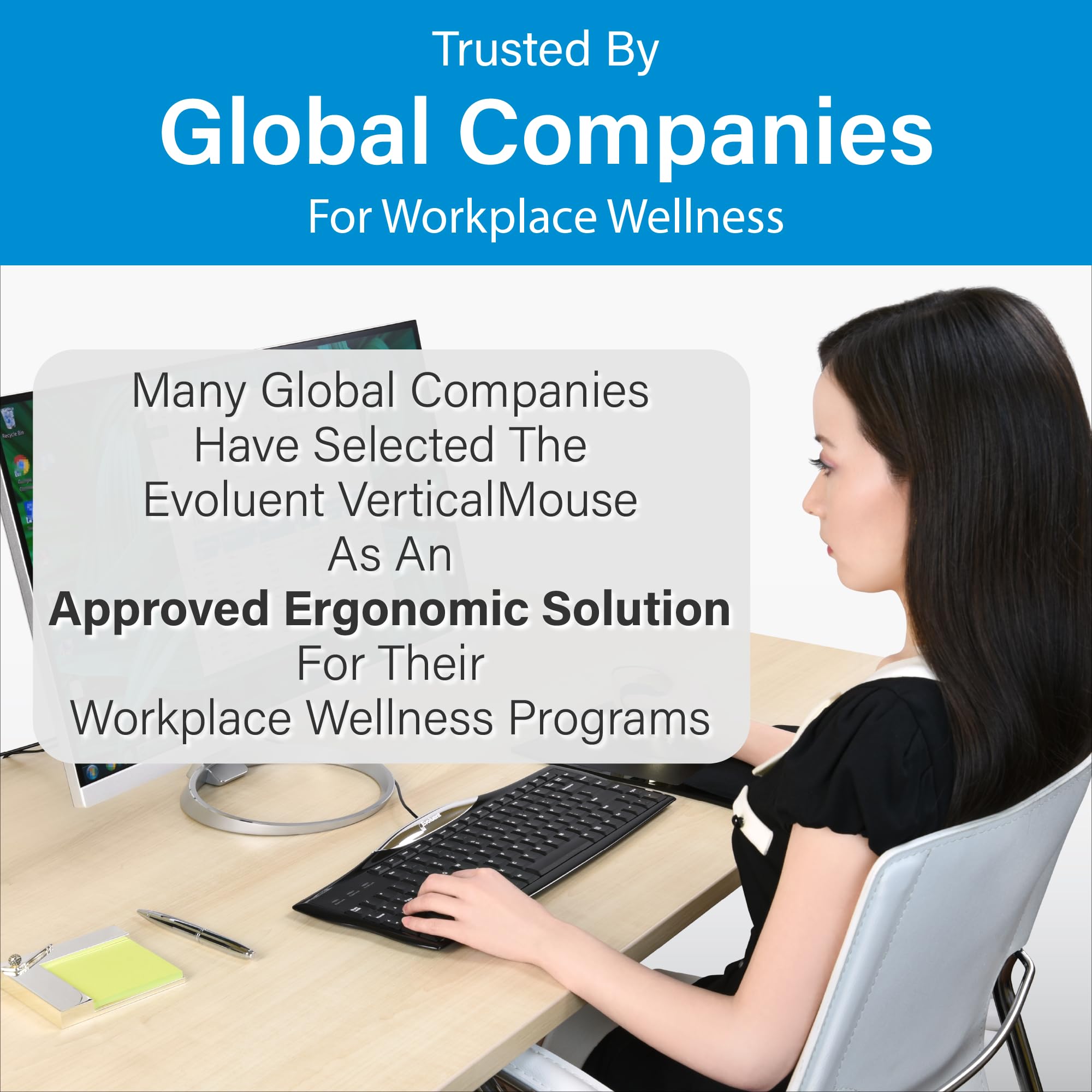 Evoluent – World's Original Vertical Mouse, Wired Ergonomic Mouse for Right Hand, Medium to Large, Helps with Carpal Tunnel and Wrist Strain, Customizable 6 Buttons, 4 Speed Settings, Comfortable Grip