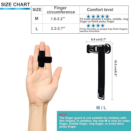 Finger Splint & Thumb Brace - Adjustable Support for Trigger Finger, Mallet Finger, Arthritis & Sports Injuries (Medium)