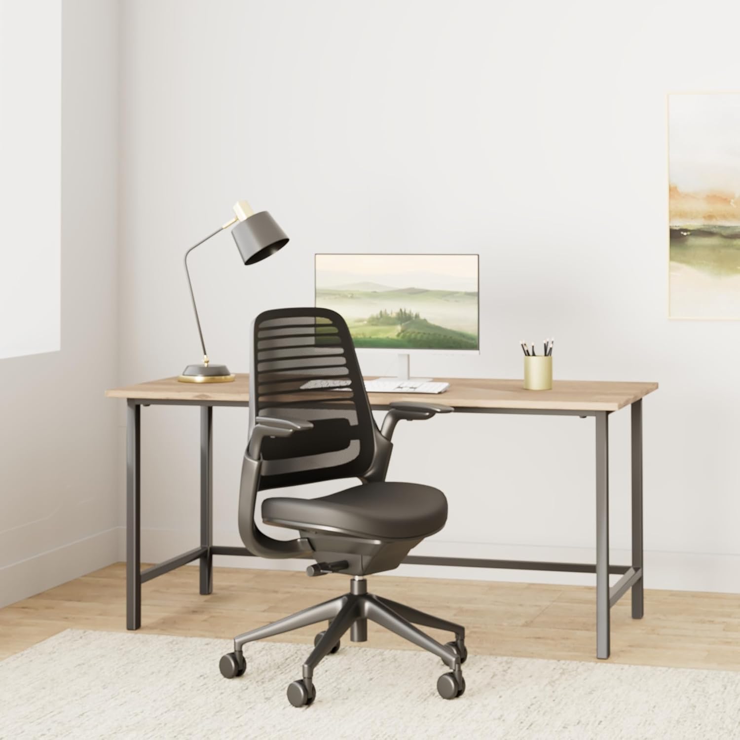 Steelcase Series 1 Office Chair - Ergonomic Work Chair with Wheels for Carpet - Helps Support Productivity - Weight-Activated Controls, Back Supports & Arm Support - Easy Assembly