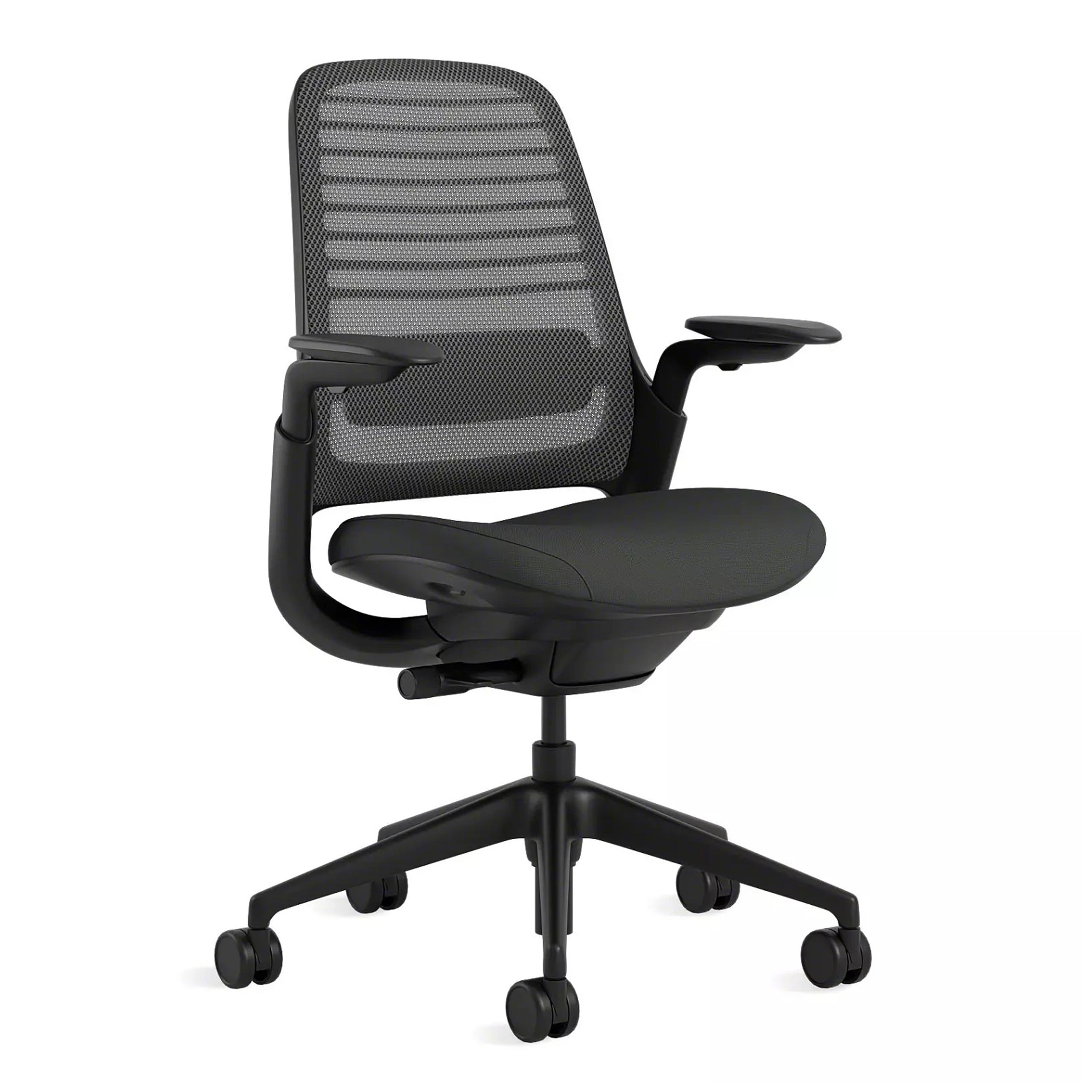 Steelcase Series 1 Office Chair - Ergonomic Work Chair with Wheels for Carpet - Helps Support Productivity - Weight-Activated Controls, Back & Arm Support - Easy Assembly - Graphite