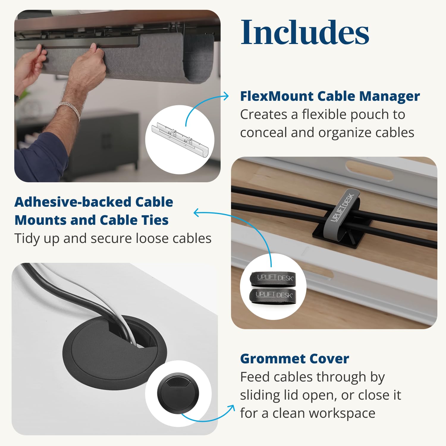 UPLIFTDESK V3 2-Leg Black Laminate Wood Standing Desk – Adjustable Height, Advanced 1-Touch Memory Keypad, Under Desk Cable Management, Wire Grommets & Rocker Board (Black C-Frame, 60 x 30 inch)