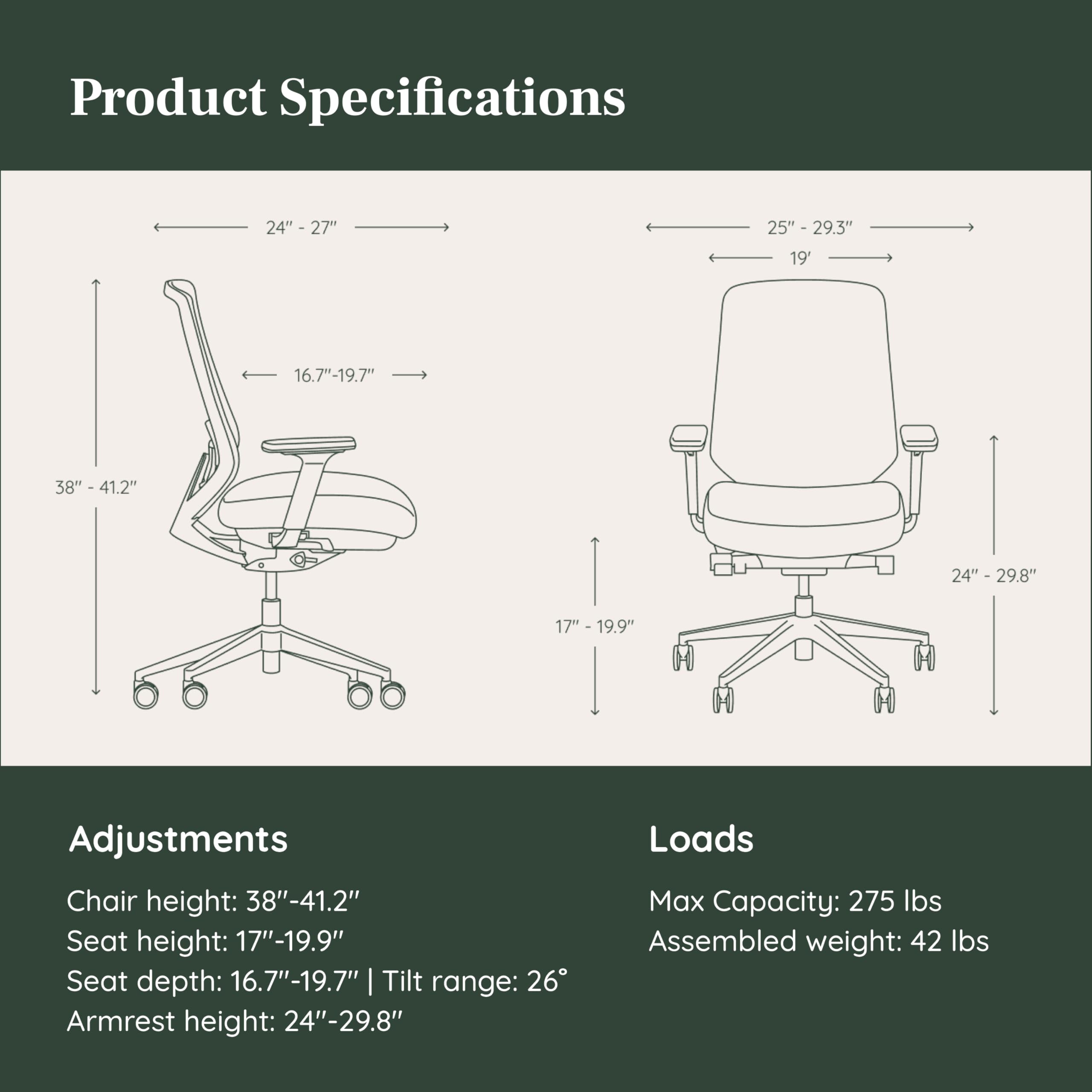 Branch Ergonomic Chair Pro - Mesh Office Chair with 14 Points of Adjustment - Height, Depth & Tilt Adjustable - 5D Armrests - Forward Tilt, Smooth Recline, and Lumbar Support - Black