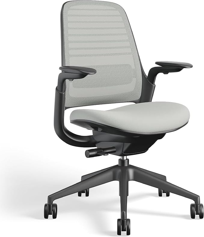 Steelcase Series 1 Office Chair - Ergonomic Work Chair with Wheels for Carpet - Helps Support Productivity - Weight-Activated Controls, Back Supports & Arm Support - Easy Assembly