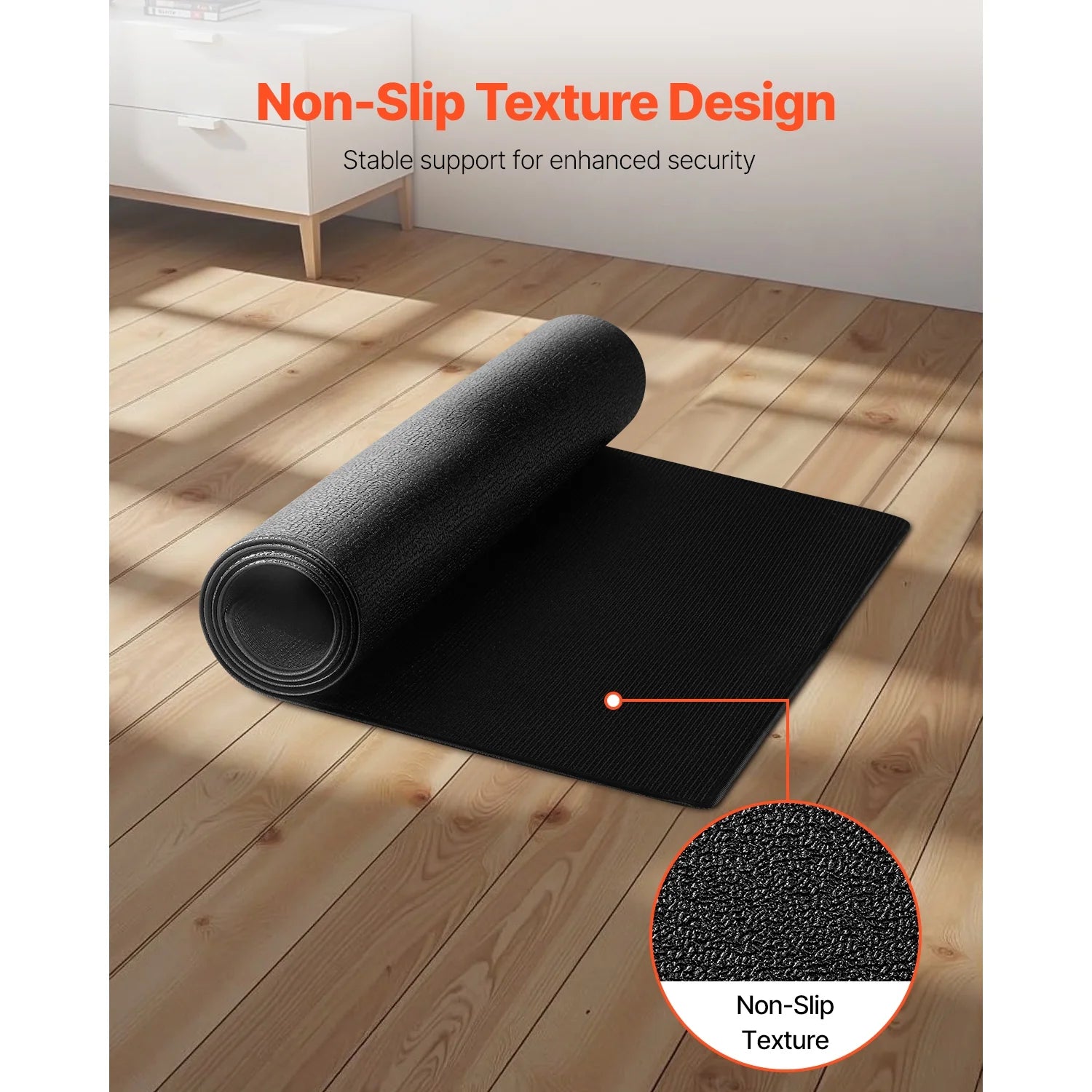 Treadmill Mat for Carpet, 23.62" X 51.18" X 0.16" Exercise Equipment Mat for Elliptical and Walking Pad, Durable PVC Floor Protector, Waterproof and Non-Slip for Home Gym Use