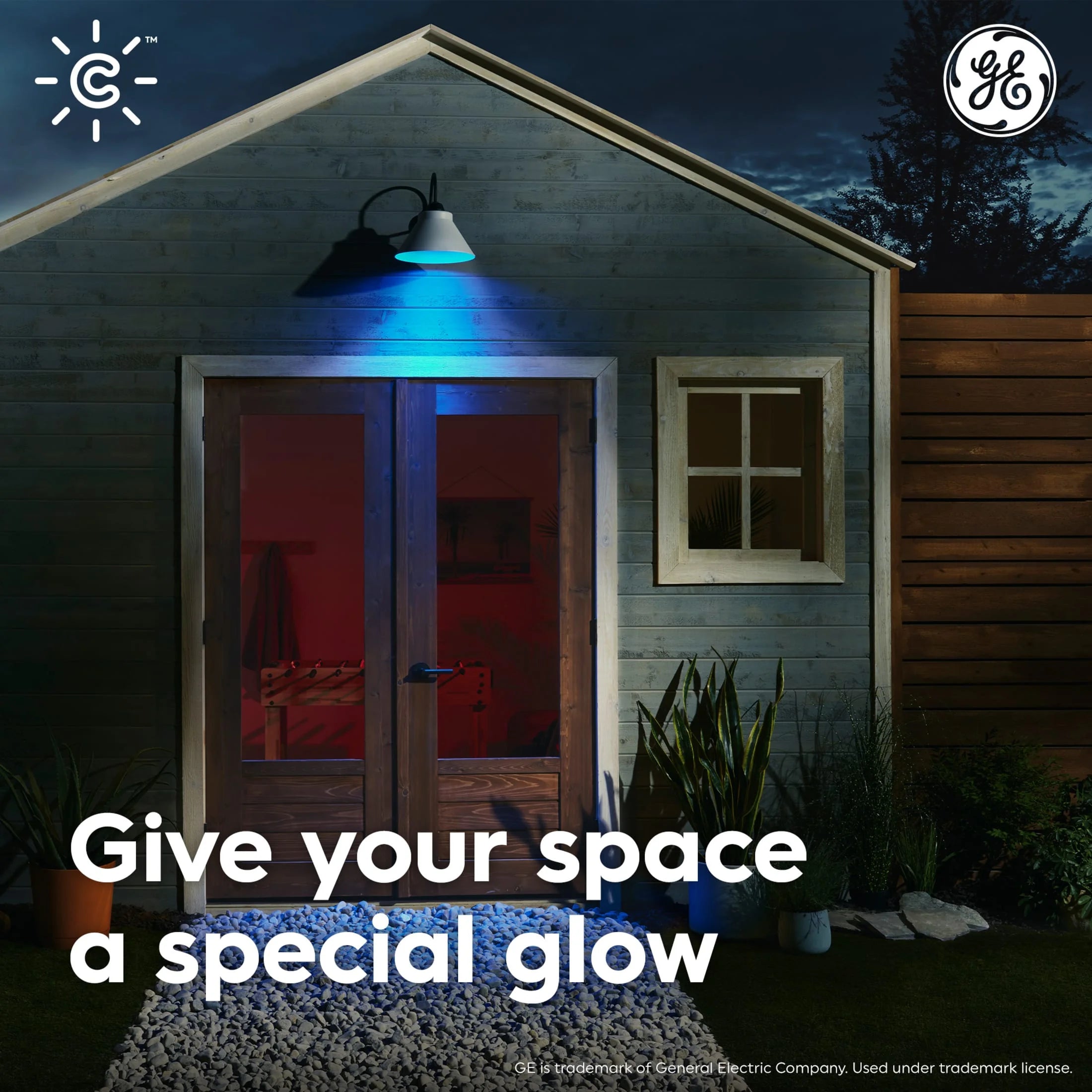 GE Cync PAR38 Smart LED Light Bulb, Color Changing Outdoor Décor Lights, 90 Watts, Medium Base, 1Pk