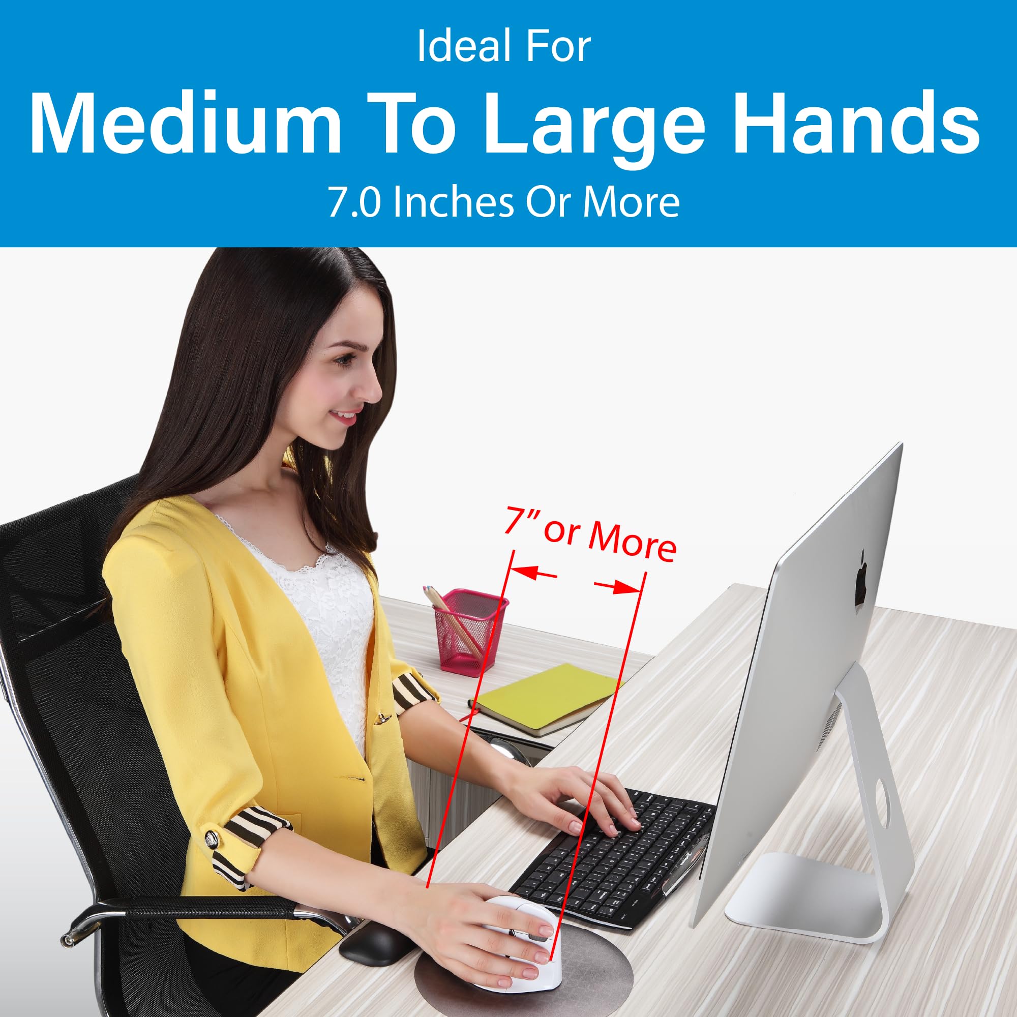 Evoluent – World's Original Vertical Mouse, Wired Ergonomic Mouse for Right Hand, Medium to Large, Helps with Carpal Tunnel and Wrist Strain, Customizable 6 Buttons, 4 Speed Settings, Comfortable Grip