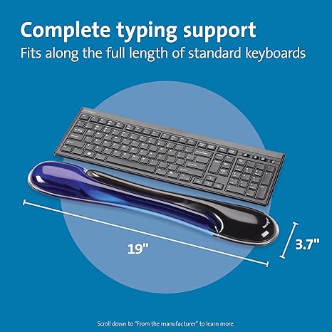 Kensington Duo Gel Keyboard Wrist Rest - Blue (K62397AM)