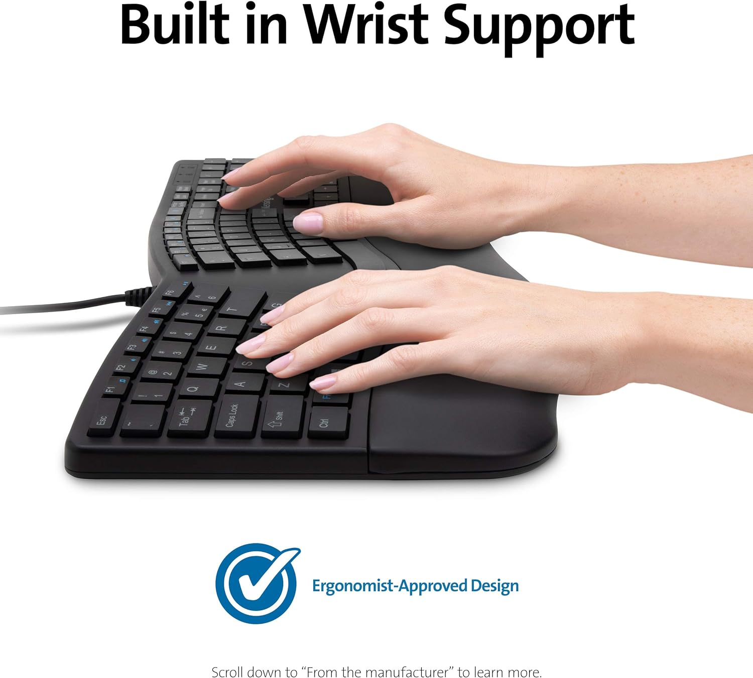 Kensington Pro Fit Ergonomic Wired Keyboard