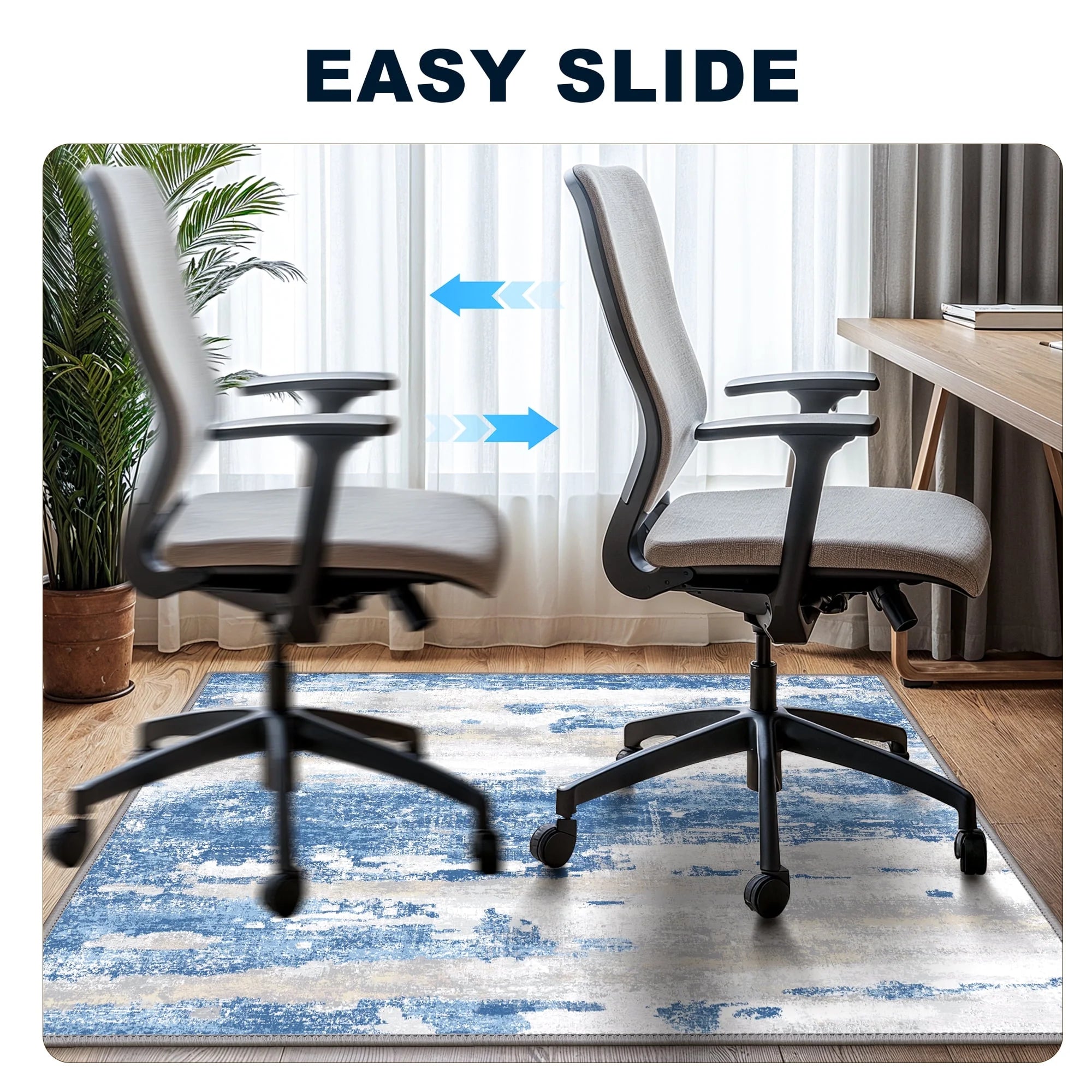 48"X 60" Protective Flooring Office Chair Mat for Hardwood Floor and Tile Floor, Heavy Duty Desk Chair Mat for Carpets, anti Slip Office Floor Mats for Rolling Chairs, Low Pile under Desk Rug