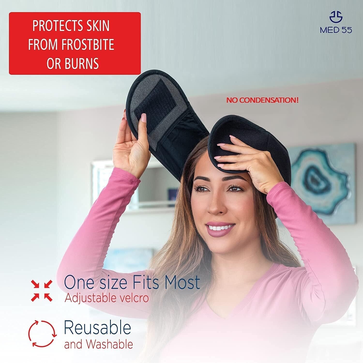 Headache & Migraine Relief Wrap Hat, Hot/Cold Gel Compress for Tension & Stress.