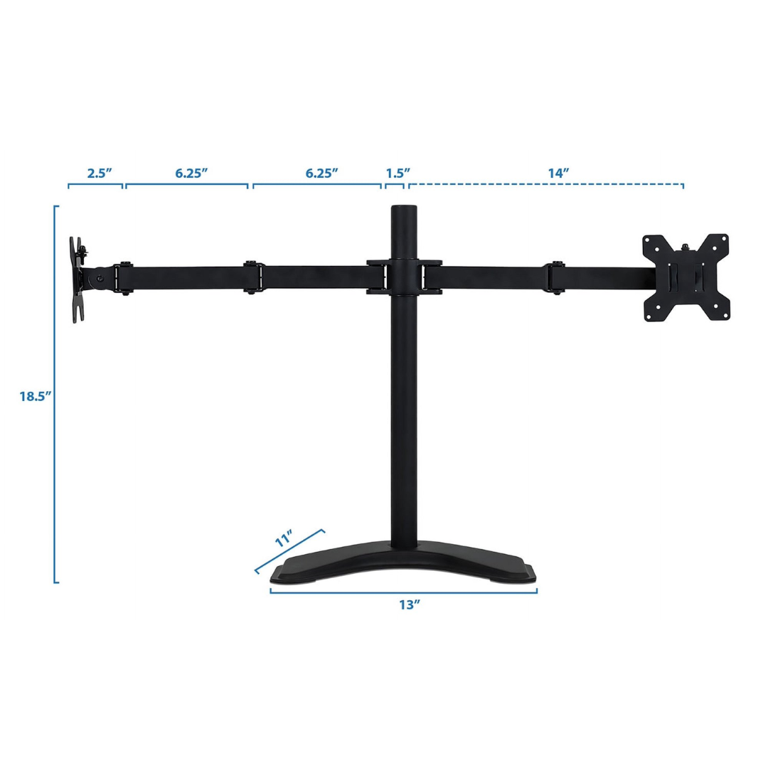 Mount-It! Dual Monitor Desk Stand for 17"-27" Inch Computer Screens, 35 LBS Capacity