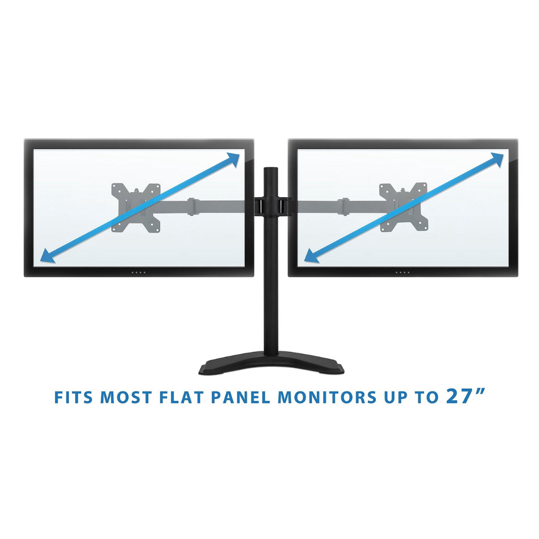 Mount-It! Dual Monitor Desk Stand for 17"-27" Inch Computer Screens, 35 LBS Capacity