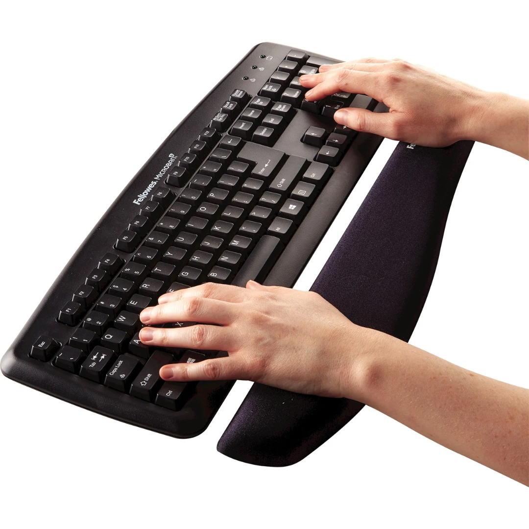 Fellowes PlushTouch Keyboard Wrist Rest - Black