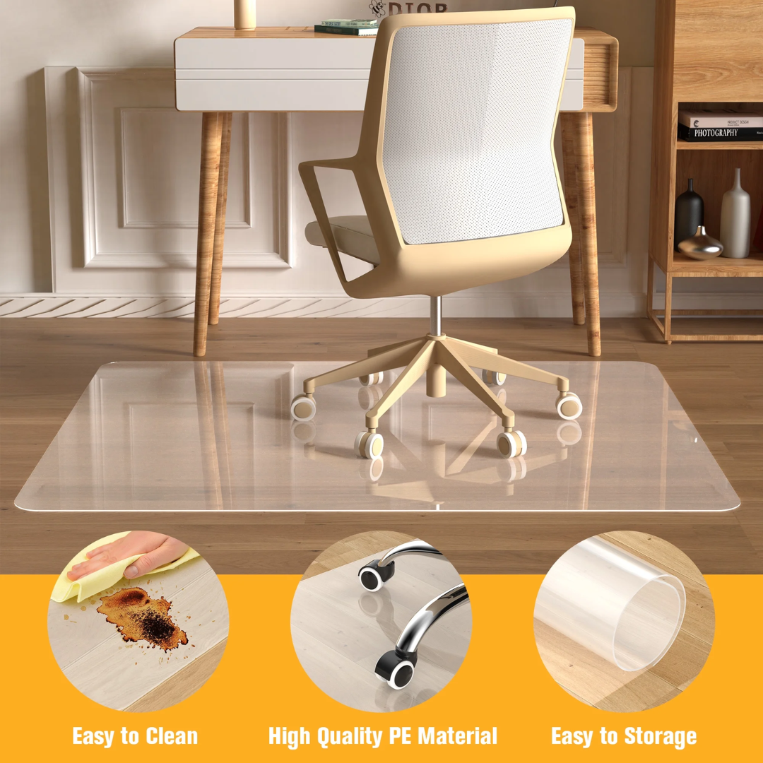 36" x 48" Plastic Office Chair Mat for Hardwood Floor - Home Desk Chair Floor Protector