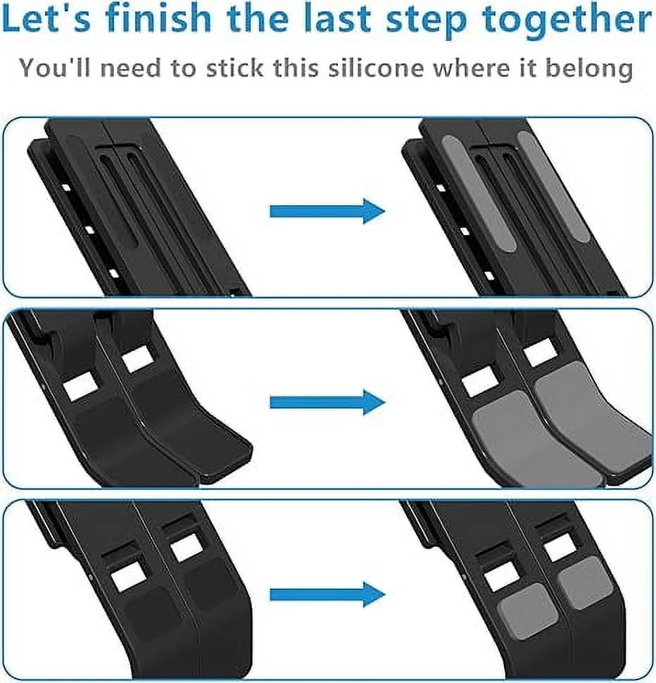 Laptop Stand for Desk, Adjustable Laptop Riser Abs+Silicone Foldable Portable Laptop Holder, Ventilated Cooling Notebook Stand for 10-15.6” Laptops