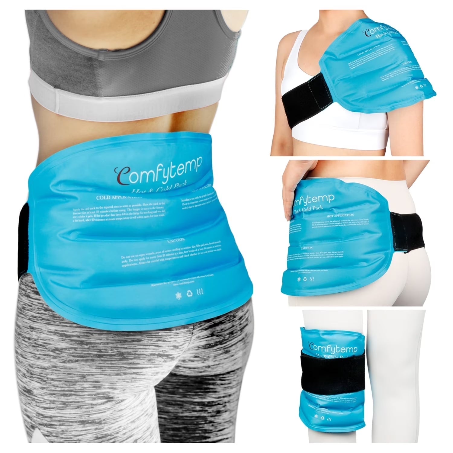 Large Ice Pack for Back Pain, Reusable Gel Hot Cold Therapy for Lumbar, Hips, Knee, Shoulder