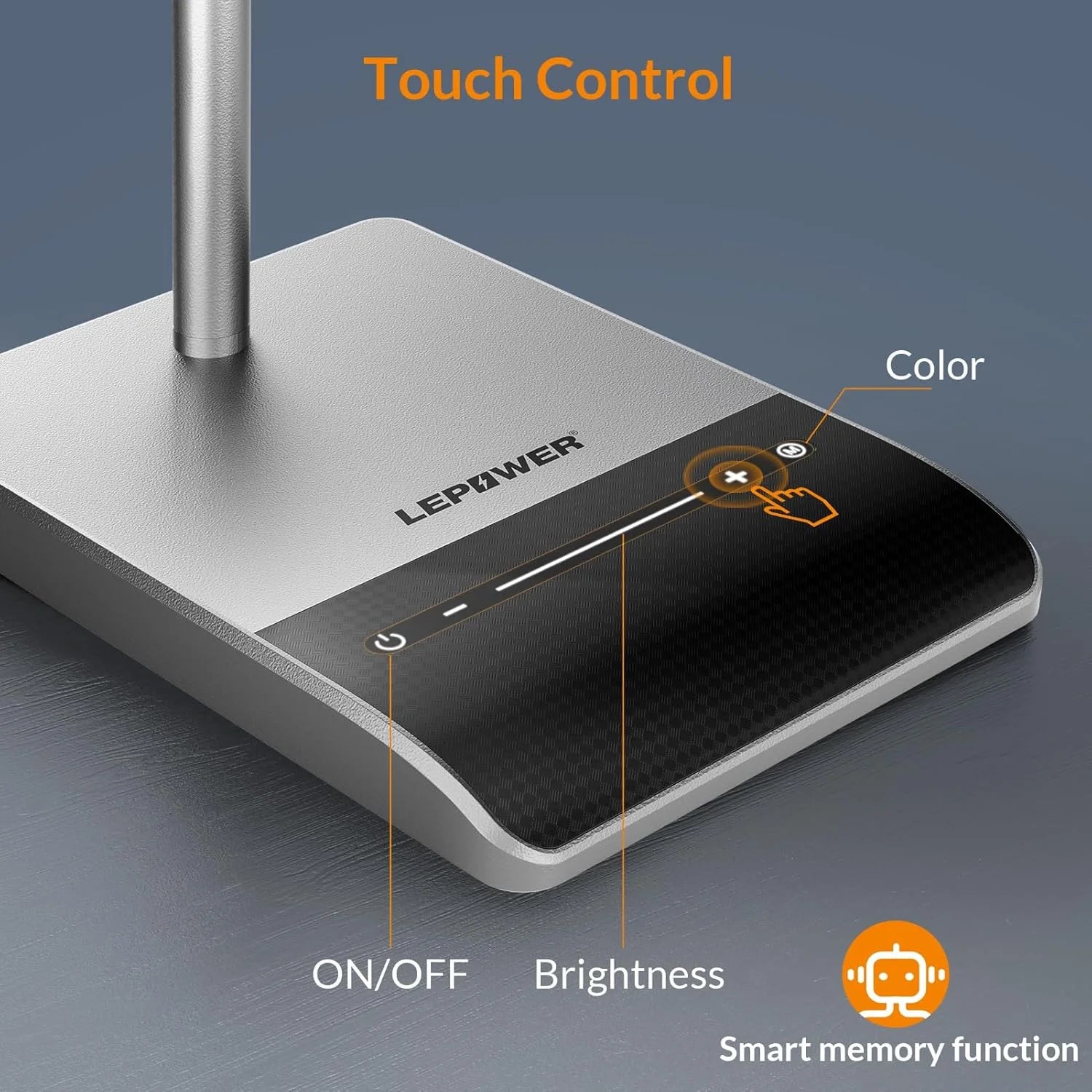 Desk Lamp, 800LM LED Desk Lamp for Home Office, 12W Reading Lamp for Desk, Eye-Caring Desk Light, Touch Table Lamp, Gooseneck Lamp, 50 Lighting Modes, Bright Desk Lamps for Bedroom, Study Room