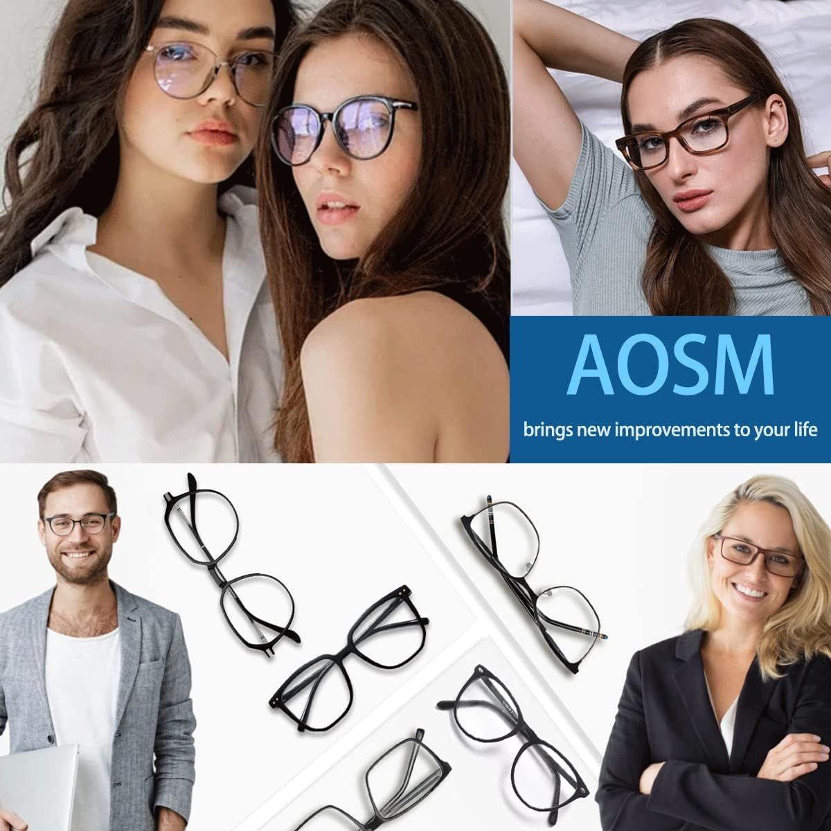 Blue Light Blocking Glasses, Blue Blocker Computer Glasses for Men Women, anti Glare 400 UV & Eye Strain Fake Square Glasses