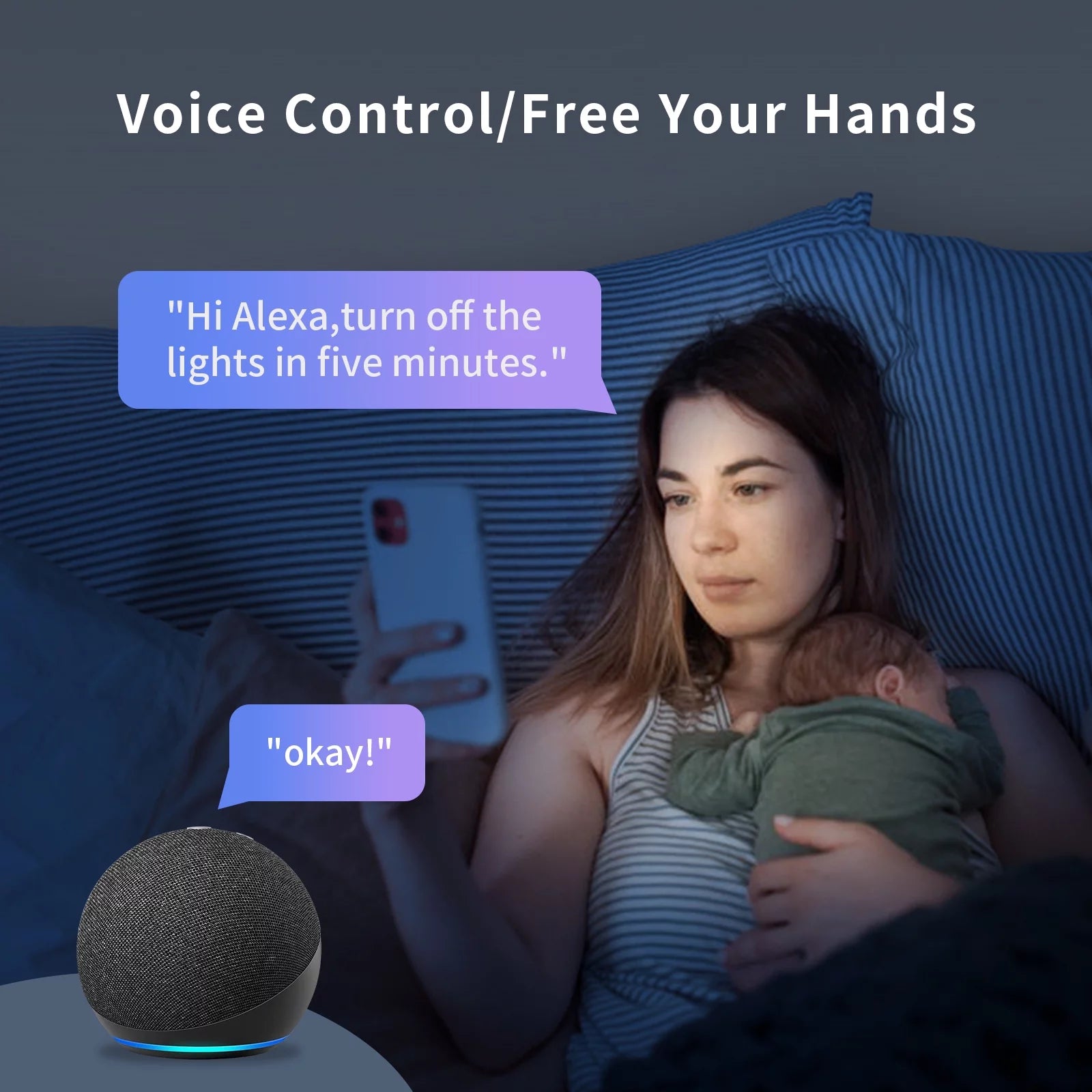 12 Pack  Wifi Smart Led Light Bulb,Dimmable RGB Color Changing Smart App Control (2.4Ghz Only), A19 E26 9W (60W Equivalent) 800 Lumen