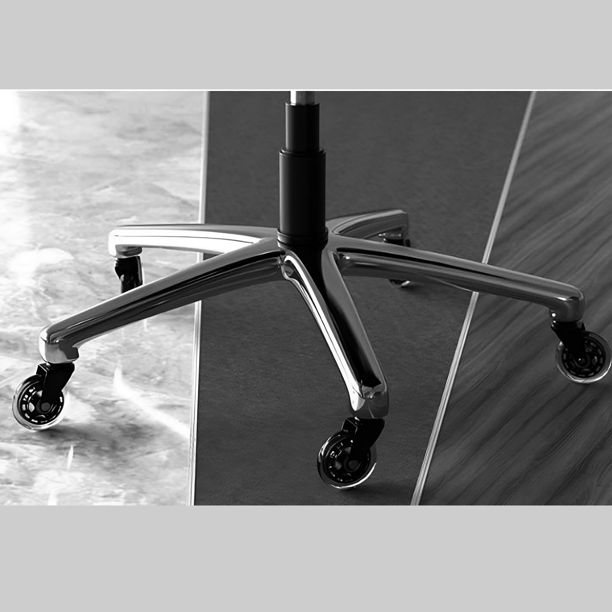 Office Chair Caster Set of 5, , 3" Chair Casters Replacement, Bear 500LBS, Clear Polyamide